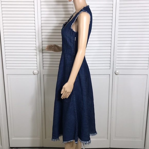 NWT Sisley Lightweight Denim Chambray Dress Size 4 - Picture 11 of 15